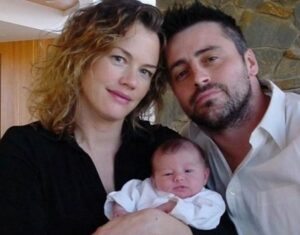 Marina Pearl Leblanc as newborn with Parents Matt Leblanc and Melissa Knight